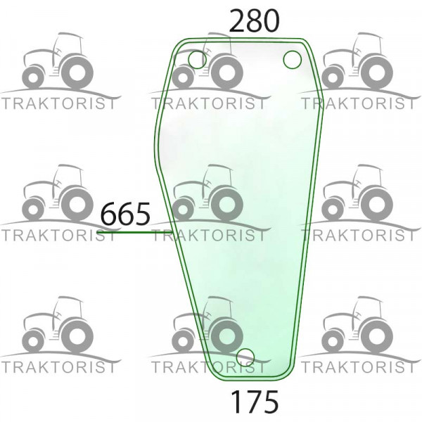 Frontscheibe unten links für Deutz